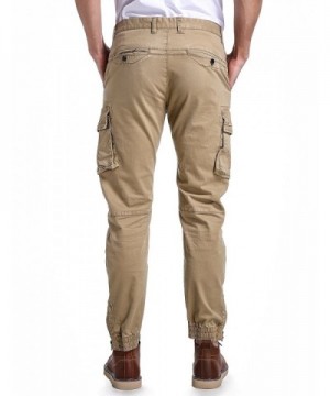 Mens Slim Fit Chino Jogger Pants- Mens Athletic Boys Casual Cargo Khaki ...