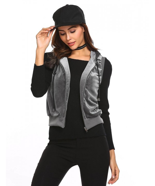 women's sleeveless zip hoodie