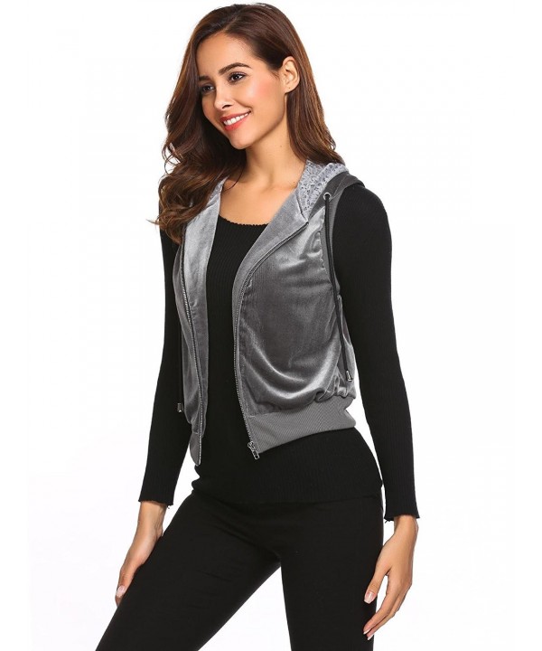 women's sleeveless zip hoodie