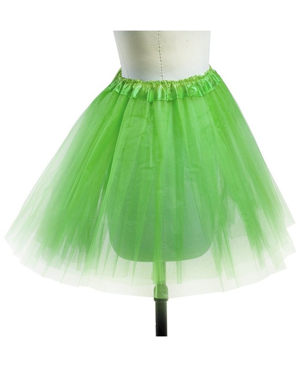 Elastic Adult Tutu Skirt Princess Petticoat Tulle Dance Dress - Green ...