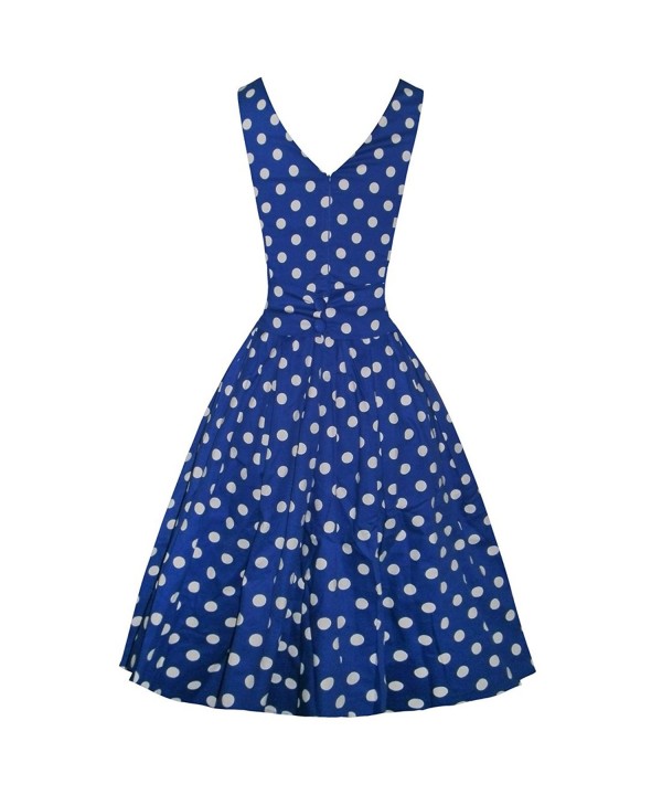 Women's Retro Polka Dots Audrey Flared Swing Skaters Wiggle Party ...