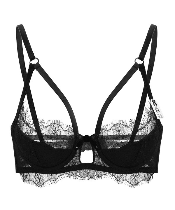 Women's Sexy Lace Unlined Underwire Harness Strappy Body Caged Bra ...