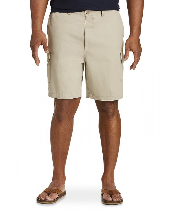 DXL Big and Tall Continuous Comfort Twill Cargo Shorts - Khaki ...