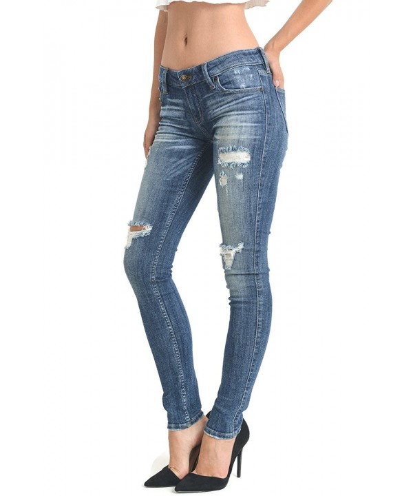 Instar Women's Maxwell Low Rise Skinny Denim Jeans - Medium Denim ...