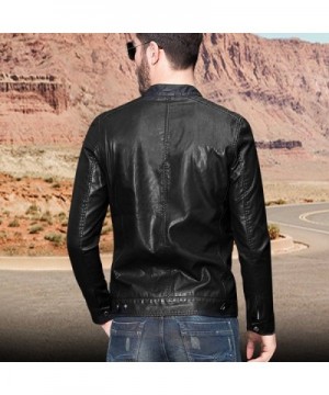 Discount Real Men's Faux Leather Coats Online Sale