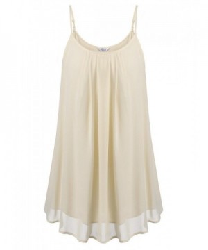 Womens Vintage Pleated Camisole Apricot