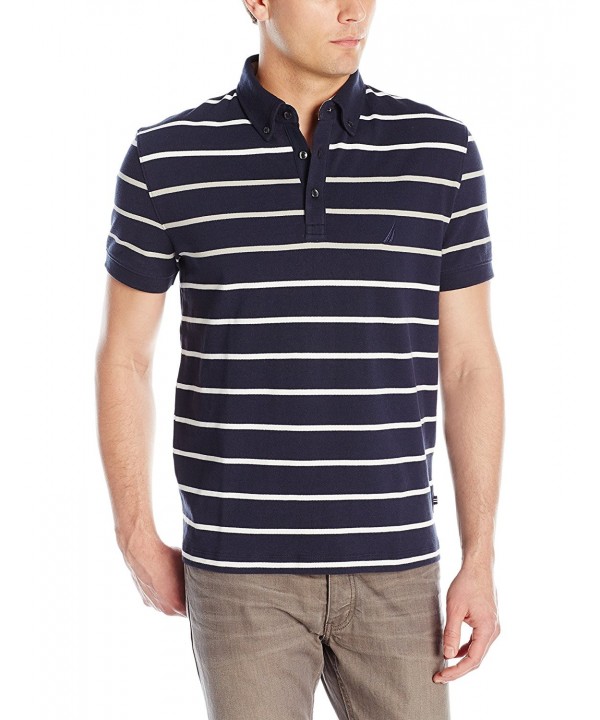 Men's Slim Fit Contrast Polo Shirt - Peacoat - CD12FJ8NGYB