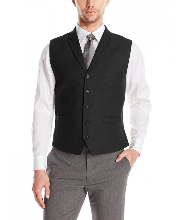 Men's Vest In Solids With Lapels-Adjustable Back Buckle With Fashion ...