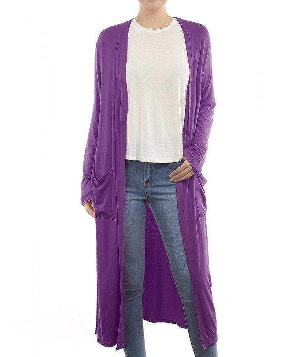Women's Long Sleeve Casual High-Low Irregular Open Front Drape Cover Up ...