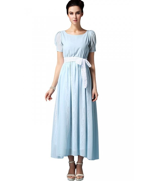 light blue short sleeve maxi dress