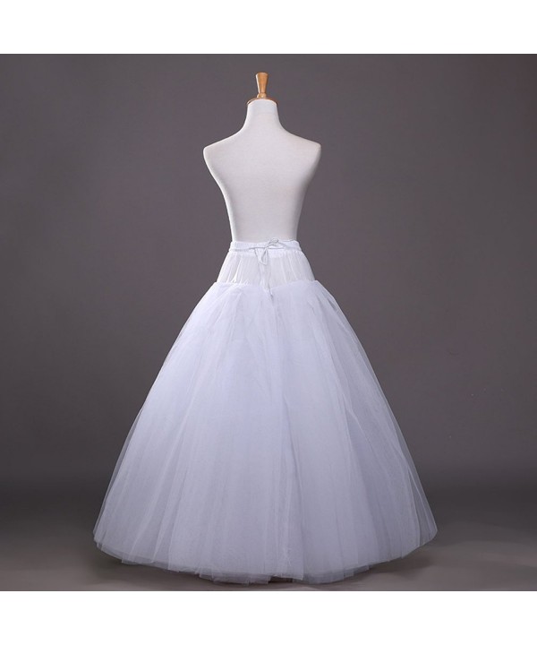 A-line Hoopless Petticoat Crinoline Underskirt Slips for Bridal Wedding Dress - C017YT43TDC