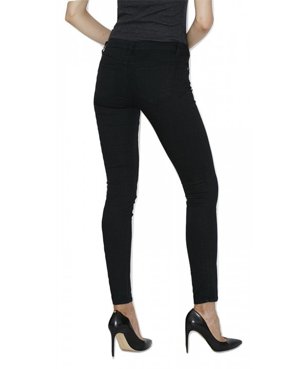 Women's Extra Stretch Black Jeans - Denim Leggings- Skinny Slim Fit ...