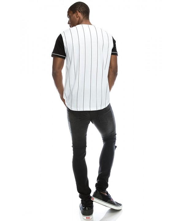 COOFANDY Men's Baseball Button Down Jersey Short Sleeve Hipster Hip Hop T Shirts