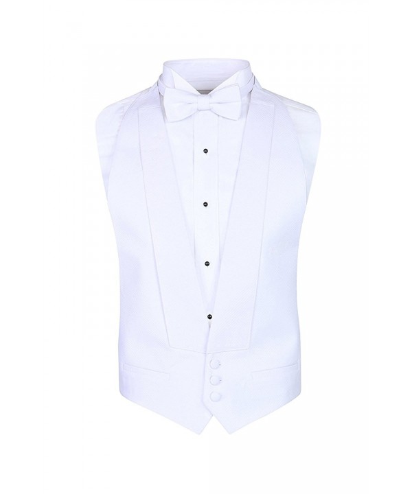 White Pique Vest & Self-Tie Bow Tie - CX11DY06789