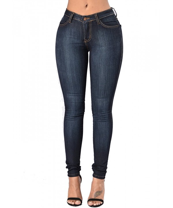 Women Skinny Jeans Juniors Stretchy Slim Fit Butt Lift Denim Pants ...